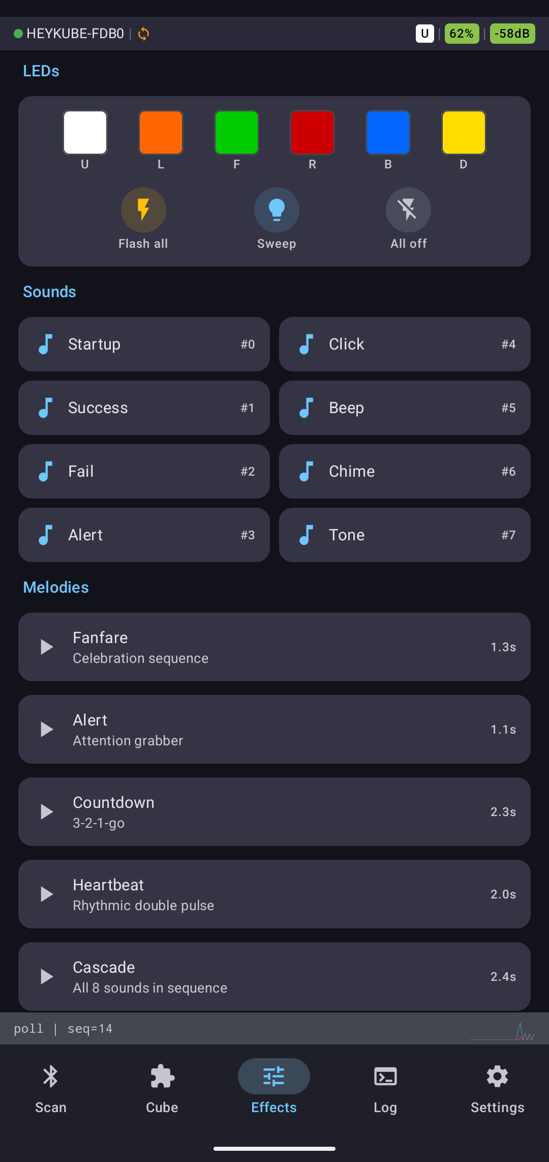 Effects tab